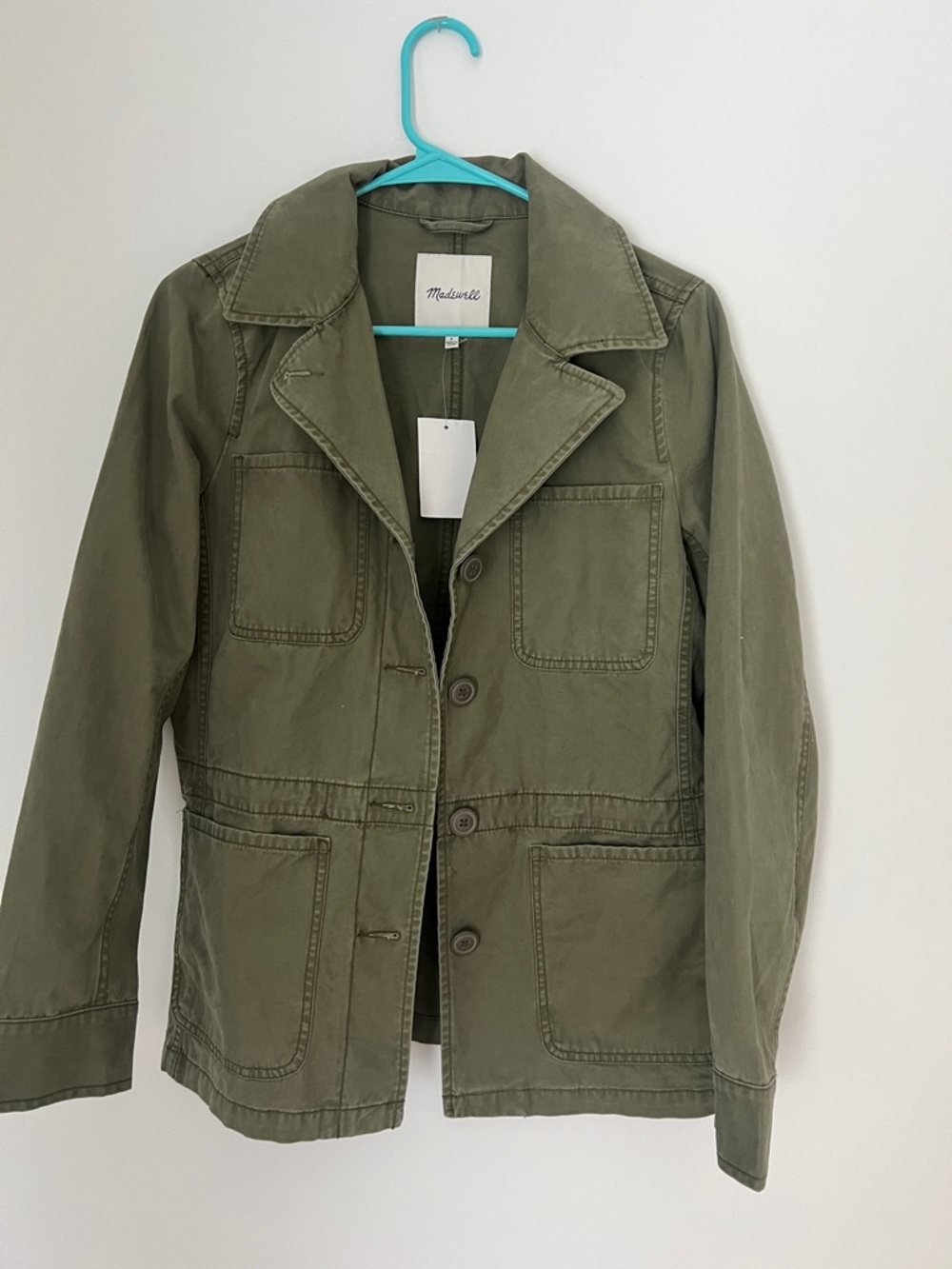 Madewell Army Green Button-Front Field Jacket